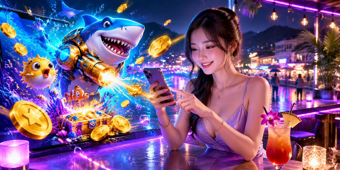Người chơi trải nghiệm casino neon trên điện thoại di động tại Sapa